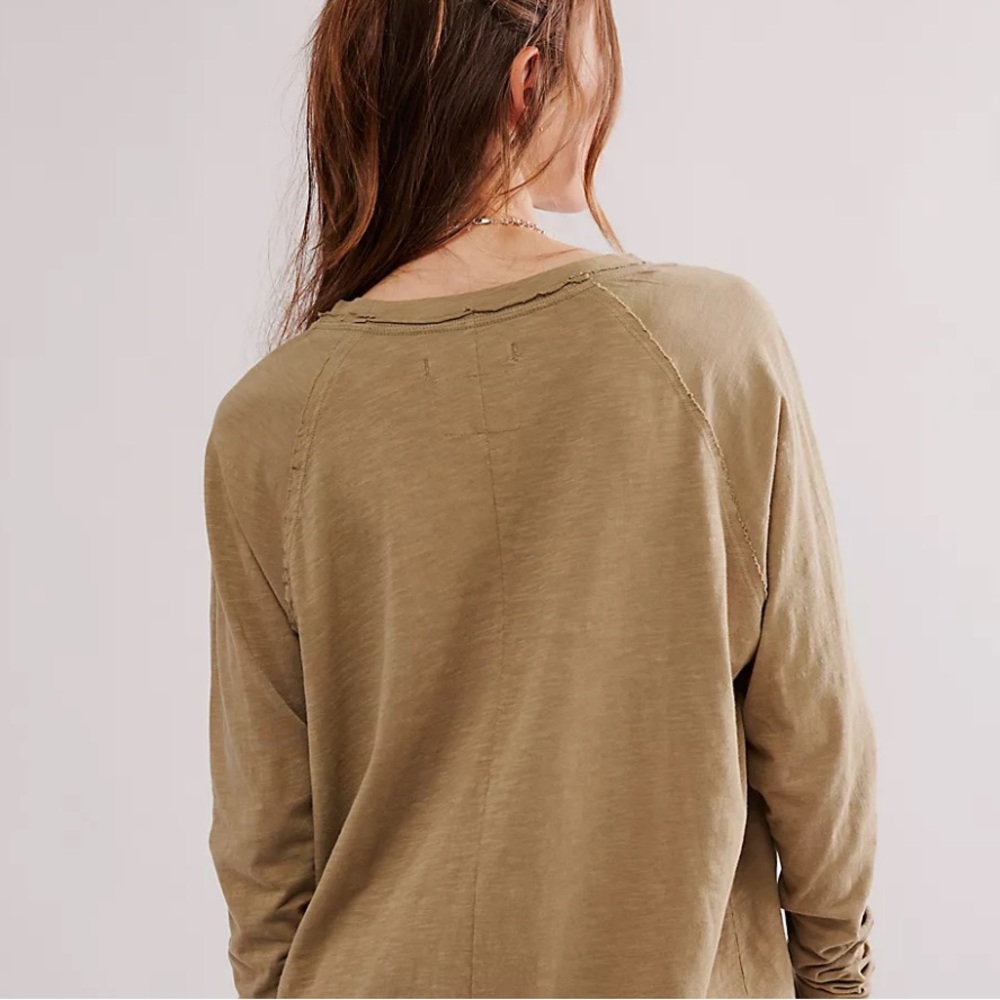 NWOT Free People We The Free Arden Tee in Ivy League Size Large - Picture 2 of 4